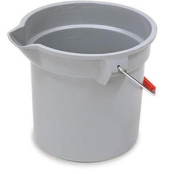 Rubbermaid Commercial FG296300GRAY Bucket Round, Gray - 10 qt.