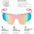 thumbnail image 3 of Xagger Sport Shield Sunglasses for Men Women Cycling Running Baseball UV400 Sun Glasses Wrap Around TR90 Frame, 3 of 6