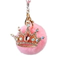 thumbnail image 3 of MyMiniFactory Car Mirror Hanging Accessories Rearview Mirror Hanging Bling Decoration Pink Fluffy Luxury Diamond Crown, 3 of 6