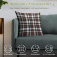 thumbnail image 4 of Tartan Plaid Soft Plush Throw Pillow Covers 20"x20" Decorative Cushion Cases with Hidden Zipper for Sofa Couch Bed Living Room, Pillow Cover Only Made in USA, 4 of 6