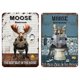 thumbnail image 1 of Kit Pintura Hierro Rectangular Placa Metal Vintage Alce Bar para El 30x40cm 2 Uds., 1 of 9