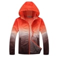 thumbnail image 3 of XINPING Women UPF 50+ UV Sun Protection Jacket Outdoor Plus Size Hooded Windproof Loose Printed Coat Water Proof Storage Bag Jacket, 3 of 4