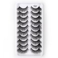 thumbnail image 1 of 10 Pairs False Eyelashes Cat-eyes Natural 3D Fluffy Eyelashes Extension Dense, 1 of 4