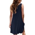 thumbnail image 4 of OutfitShow Women Summer Casual V-Neck Tank Dress Beach Cover Up with Side Pockets, 4 of 5