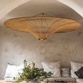 thumbnail image 2 of Arturesthome Large Modern Rattan Pendant Light Ceiling Lampshade 80CM, 2 of 10