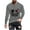 10Gray, variant on Fashion Casual Men's Printed Top Long Sleeved Round Neck And Smiling Face Printed Top Long Sleeve Round-Neck Blouses & Shirts