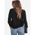 thumbnail image 2 of Women's Autumn Fashion T-shirt Round neck Casual Basic T-shirt Top Shirt, 2 of 4