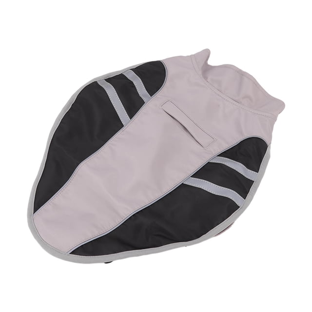 Dog Raincoat, Waterproof Dark Grey Dog Reflective Raincoat Lightweight Breathable Adjustable For Puppy For For Outdoor Activities L