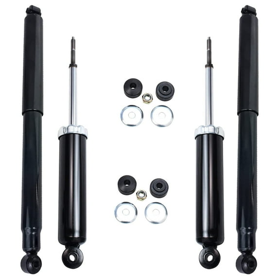Detroit Axle - 2 Front Struts and 2 Rear Shocks for 2WD Ford F-150 F-250 F-350 Ranger Bronco, 2 Ready Struts, 2 Rear Shock Absorbers, Complete Strut w/Coil Spring Replacement