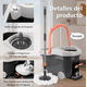 thumbnail image 4 of Trapeador de Microfibra Giratorio con Cubeta Spin Mop Mágico CM-TOP, Color Gris, 4 of 4