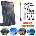 thumbnail image 4 of Lohoms 60W Solar Panel, 18V Trickle Charger Battery Charger Solar Panel Kit Maintainer Boat Car RV, 4 of 9