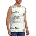 thumbnail image 2 of Fotbe Summer Vacation Scene With Camping Van Men's Camiseta sin Mangas Estampada para Hombres, Playera Casual para Gimnasio, Entrenamiento, Playa-X-Large, 2 of 7