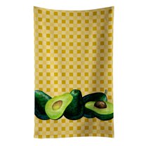 Carolines Treasures BB7165KTWL Avacado on Basketweave Kitchen Towel 15 X 28" multicolor
