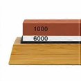 thumbnail image 1 of Whetstone 2 in 1 Knife Sharpener Whetstone Bamboo Base Non-Slip 1000/6000, 1 of 3