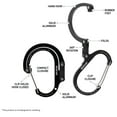 thumbnail image 2 of GEAR AID Aluminum Heroclip, Large 100 lb Max Load - Shade of Gray, 2 of 3