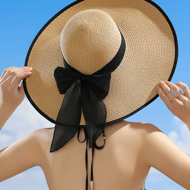 Shindat Sun Visor Hats For Women Wide Brim Straw Roll Up Packable Ponytail Summer Beach Hat UV Upf Foldable Travel