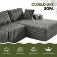 thumbnail image 7 of Techmilly 113” Cloud L-Shaped Sectional Couches,Modular Sofa with Deep Seat, Sponge Compression Sofas,Modern Modular L-Shape Sofa Couch with Chaise for Living Room Bedroom (Gray, Right Facing Chaise, 7 of 7