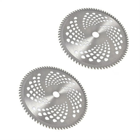 

2-Set 10Inch 80T Carbide Tip Brush Blades Replacement for Most of The Gas or Electric Trimmers
