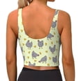 thumbnail image 3 of Bixox Women's Funny Chicken Pattern Fitness Navel Tank Top U-Back Yoga Tank Top Sweatshirt Sports Bra, 3 of 7