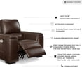 thumbnail image 4 of Ashley Furniture Alessandro Leather Power Recliner with Headrest in Walnut, 4 of 13
