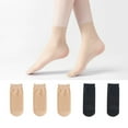 thumbnail image 4 of Huhudde 10 Pairs Women's Anti Snags Super Thin Stockings Silk Soft Stretchable Sheer Ankle High Socks For Formal and Casual, 4 of 15