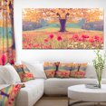 thumbnail image 1 of Paysage avec Fleurs de Coquelicot - Impression sur Toile de Photographie, 1 of 3