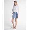 thumbnail image 2 of Scoop Women's Denim Mini Skirt, Sizes 0-18, 2 of 5