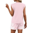 thumbnail image 6 of Two Piece Sets for Women Trendy Short Sets Beach Vacation Clothes Airport Travel Cruise Summer Outfits Pink XL, 6 of 6