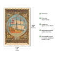thumbnail image 2 of The Freedom of the Seas (Mare Liberum) by Hugo Grotius - Vintage Historical Poster by Jan B. Heukelom c.1915 - Master Art Print (Unframed) 13in x 19in, 2 of 4