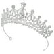 thumbnail image 3 of KAKOWELY Tocado de niña de las flores con brillantes diamantes de imitación, tocado de cumpleaños, tiara de niña de las flores, corona, 3 of 4