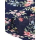thumbnail image 5 of Minifalda Floral Tipo Patinadora Con Cintura Elástica Y Dobladillo Con Volantes En Capas Para Mujer Azul Oscuro XL, 5 of 6