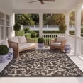 thumbnail image 4 of Safavieh Courtyard Kevin Floral Indoor/Outdoor Area Rug, Black/Sand, 8' x 11', 4 of 15