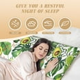 thumbnail image 4 of Disketp Watercolor Green Tropical Print Body Pillow Cover - Super Soft 20x54 Body Pillow Case,Long Side Hidden Zipper, 4 of 8