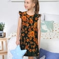 thumbnail image 4 of Fotbe Daisies Vestido de Dormir para Niñas de 3 a 10 Años, Mangas Cortas, Estilo Princesa, Pijama Camisón con Mangas Voladas-Large, 4 of 6