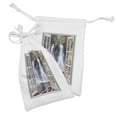 thumbnail image 2 of Waterfall Fabric Pouch Set of 2, Little Waterfall Nestled in the National Park Panoramic Fresh Environment River, Drawstring Bag for Toiletries Masks and Favors, 9" x 6", Brown Green, by Ambesonne, 2 of 2