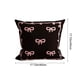 thumbnail image 3 of Funda de almohada con lazo | Funda de almohada decorativa de tela flocada | Cojín para sofá cama de 45 x 45 cm | Cremallera desmontable | Para uso en interiores y exteriores, 3 of 6