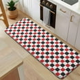 thumbnail image 5 of Red Black White Checkered Pattern Kitchen Rug Mat,Kitchen Runner Rugs Non Skid Washable,Decorative Kitchen Floor Mats for Kitchen,Sink,Laundry,17"x47.2", 5 of 7