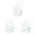 thumbnail image 2 of Baohd Mini Chaise Berçante Échelle 1/12 Chaises Miniatures Petits Objets Modèle Blanc 3Ensemble, 2 of 6