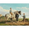 thumbnail image 3 of Bernard Edouard Swebach 24x19 Black Modern Framed Museum Art Print Titled - A Little Treat (1865), 3 of 5