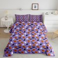 thumbnail image 2 of Feelyou Cartoon Halloween Pumpkin Full Size Comforter Sets, Cute Ghost Bedding Comforter Set, Purple Orange, Halloween Reversible, 3 Pieces, 1 Comforter and 2 Pillowcases, 2 of 7