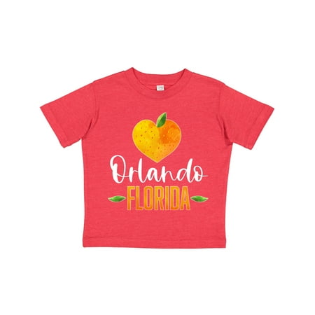 

Inktastic Orlando Florida Orange in Heart Gift Toddler Boy or Toddler Girl T-Shirt