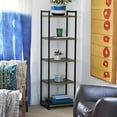 thumbnail image 4 of Household Essentials 5 Tier Storage Tower Metal, Grey Shelf – Black Frame, Ashwood, 4 of 4