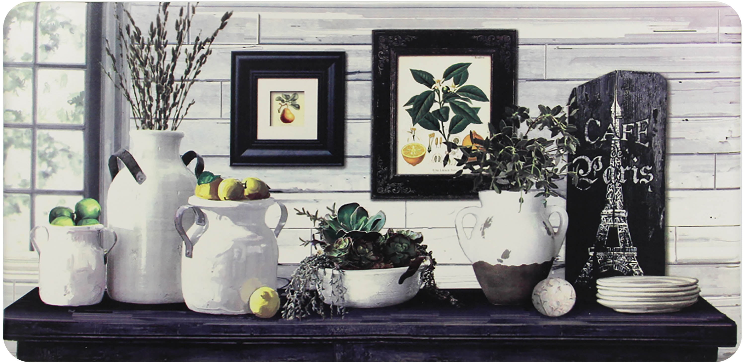 Better Homes & Gardens Multicolor 20" x 41" Paris Farmhouse Cushion Mat; Print