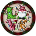 thumbnail image 1 of Retro Round Tin Metal Sign Santa Love for Shop Bar Home Wall Decor 12x12inch, 1 of 2