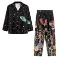 thumbnail image 3 of Suhoaziia Aesthetic Butterfly Mushroom Comfy Pajamas for Women Set Button Durable Snug-Fit Loungewear Size 3XL Warmth Casual Family Gift Warmth Daily Wear Casual Jogger Nightwear with Pocket, 3 of 6