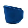 thumbnail image 3 of Swivel Armchair Chair, Blue Navy, Velvet, Living Kitchen Cafe Bistro Hospitality Restaurant, Modern Contemporary Boutique HB34559, 3 of 9