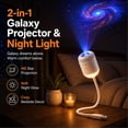 thumbnail image 4 of 2027 New Hd Smart Dynamic 5d Holographic Night Light Projector, Plug and Play Hd Star Projector, 360° Adjustable Hd Galaxy and Ocean Projector for Bedroom Ceiling&nbsp;(3 Projection Films), 4 of 9