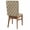 Mocha Brown, variant on Sky Blue Morocco Chair Back Covers, Farmhouse Geometric Quatrefoil Grid Removable Chair Covers for Dining Chairs Set of 4, Washable Chairs Slipcovers Back Seat Protector for Wedding Party 19"x20"