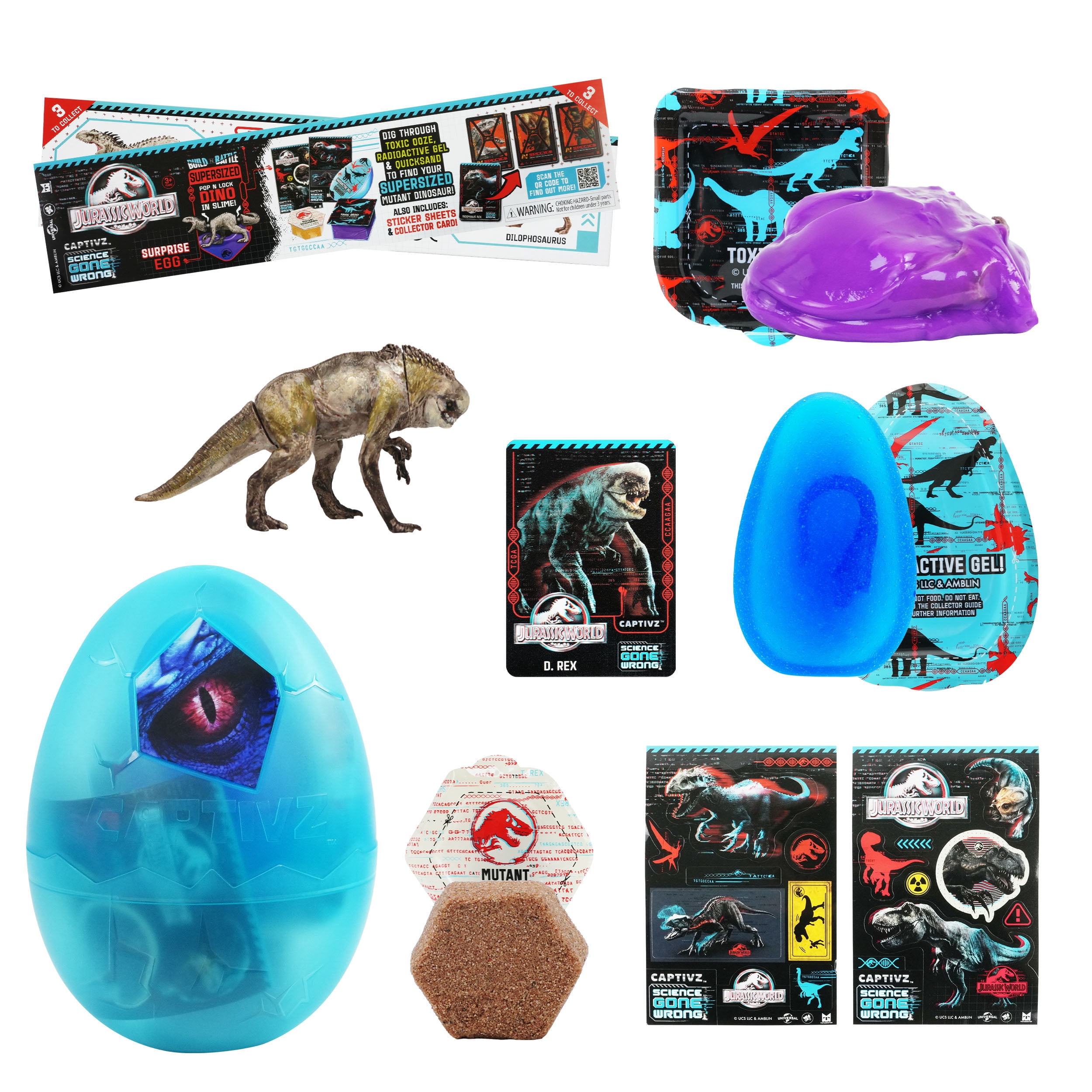 Jurassic World Captivz Science Gone Wrong Surprise Egg , Assorted