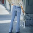 thumbnail image 5 of Pantalones vaqueros acampanados para mujer, pantalones vaqueros Vintage a la moda, pantalones con bolsillos elásticos, ropa de calle, pantalones vaqueros de pierna ancha, 5 of 5